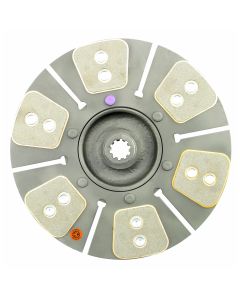 12" Transmission Disc, 6 Pad, w/ 1-1/8" 10 Spline Hub - Reman
